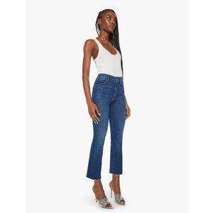 MOTHER Dark Blue Cropped Ankle Jeans